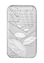 James Bond Diamonds Are Forever Minted 1 oz Silver Bar
